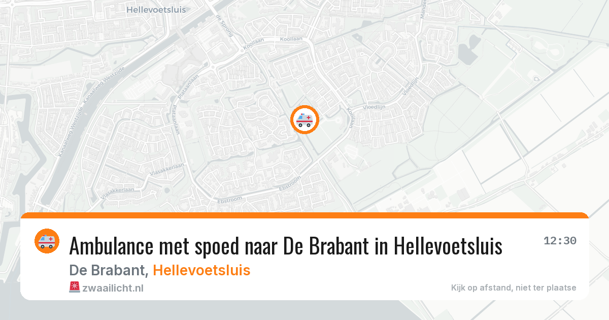 Ambulance met spoed naar De Brabant in Hellevoetsluis — 14 aug 2026