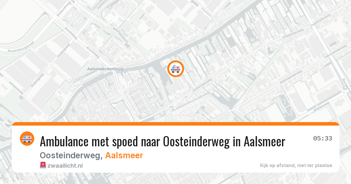 Ambulance met spoed naar Oosteinderweg in Aalsmeer — 22 jun 2026