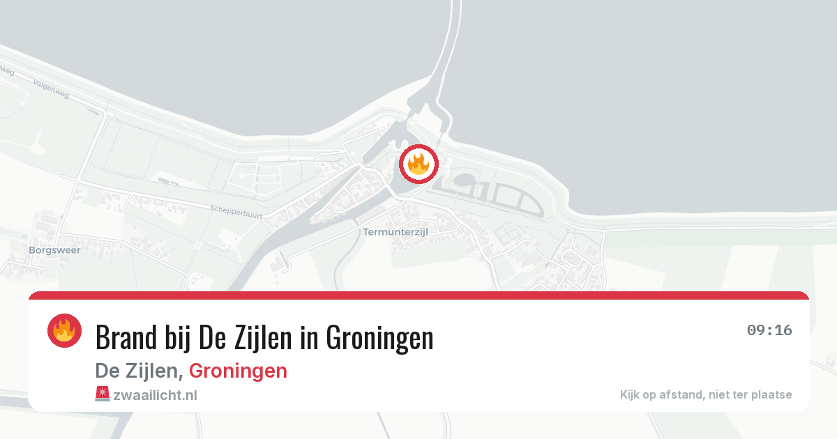 Brand bij De Zijlen in Groningen — 16 jun 2026