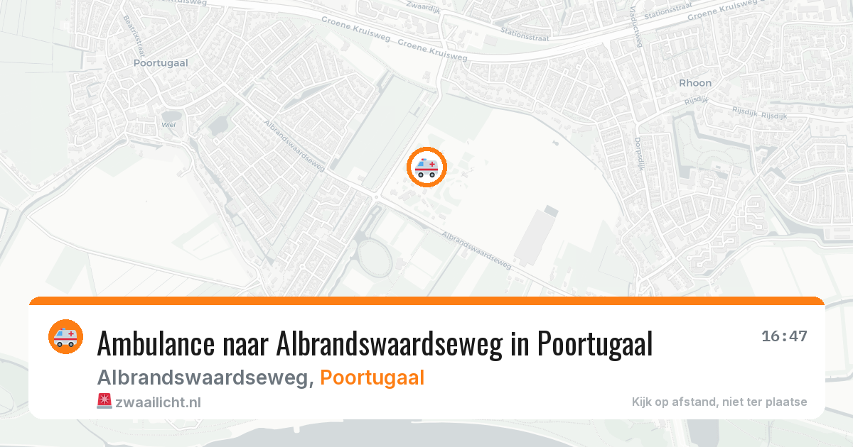 Ambulance naar Albrandswaardseweg in Poortugaal — 28 mrt 2026