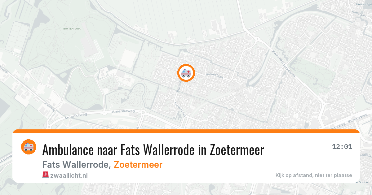 Ambulance naar Fats Wallerrode in Zoetermeer — 29 jun 2026