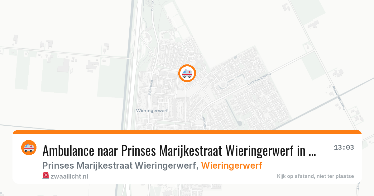 Ambulance naar Prinses Marijkestraat Wieringerwerf in Wieringerwerf — 6 mei 2026