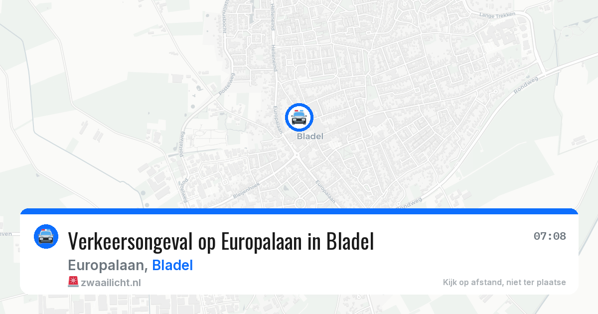 Verkeersongeval op Europalaan in Bladel — 16 jul 2026