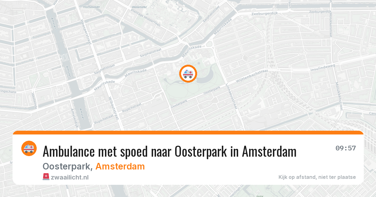 Ambulance met spoed naar Oosterpark in Amsterdam — 11 aug 2026