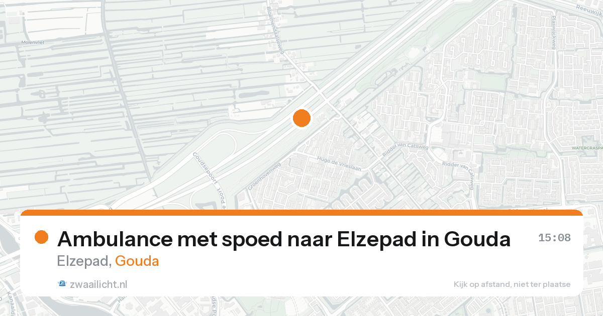 Ambulance met spoed naar Elzepad in Gouda — 15 mei 2026
