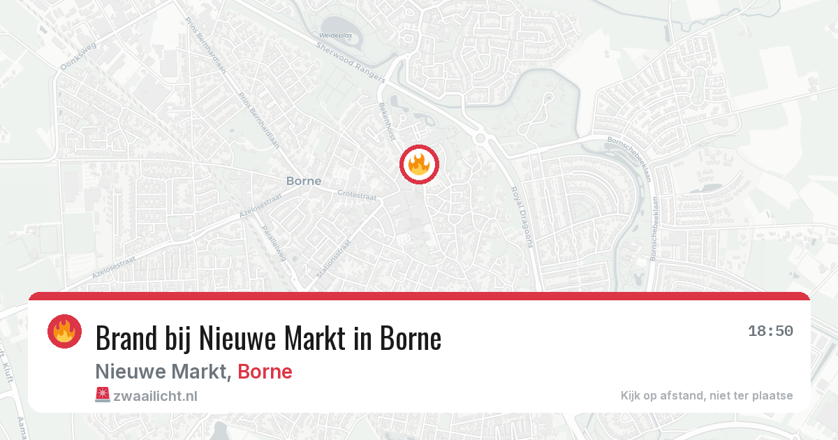 Brand bij Nieuwe Markt in Borne — 29 mei 2026