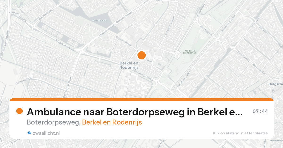 Ambulance naar Boterdorpseweg in Berkel en Rodenrijs — 20 aug 2026