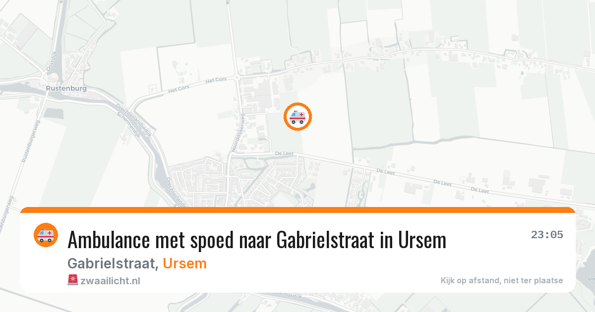 Ambulance met spoed naar Gabrielstraat in Ursem — 17 jun 2026