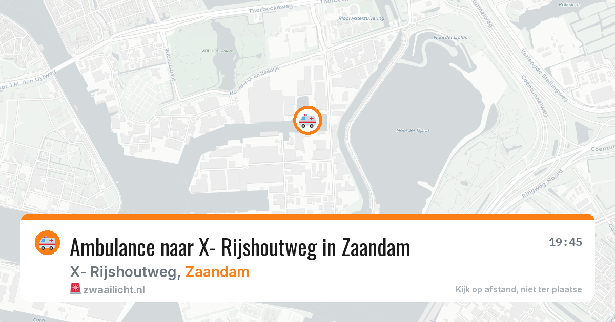 Ambulance naar X- Rijshoutweg in Zaandam — 5 feb 2026