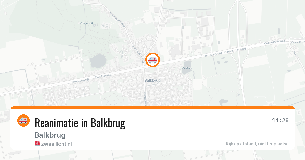 Reanimatie in Balkbrug — 30 jul 2026