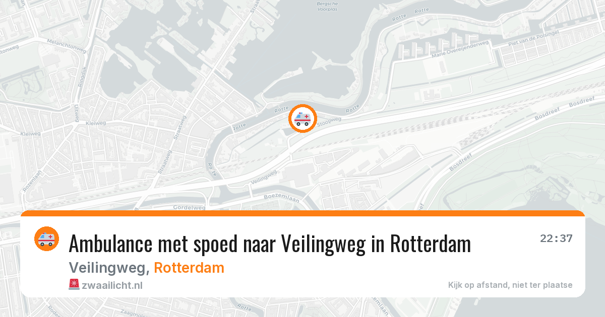 Ambulance met spoed naar Veilingweg in Rotterdam — 1 aug 2026