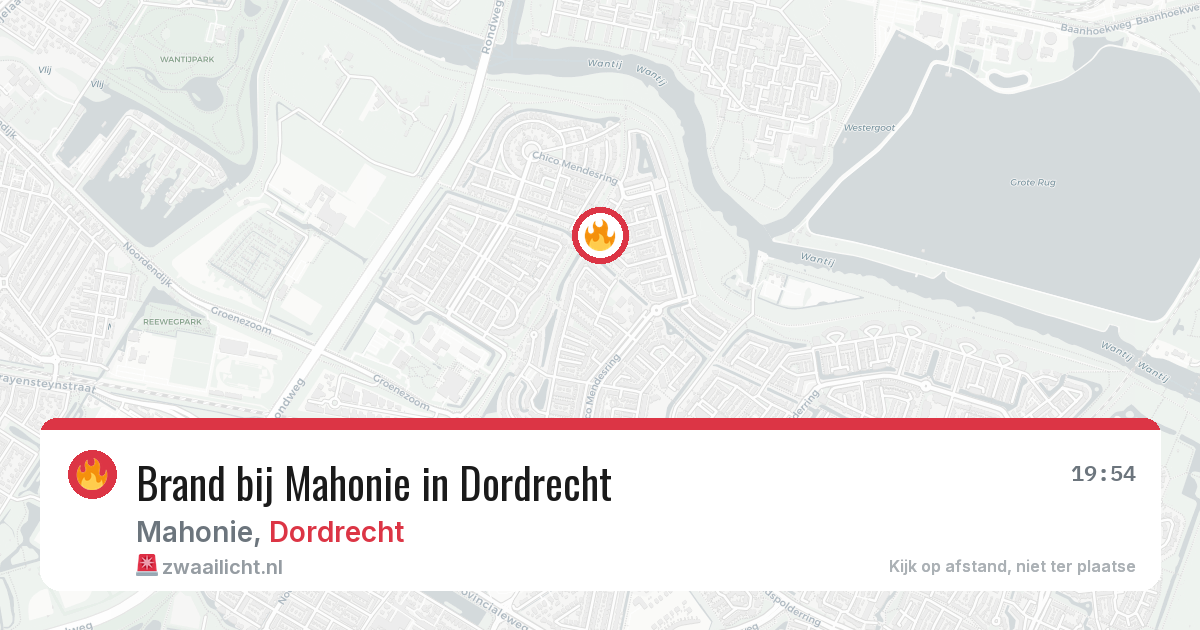 Brand bij Mahonie in Dordrecht — 25 mrt 2026