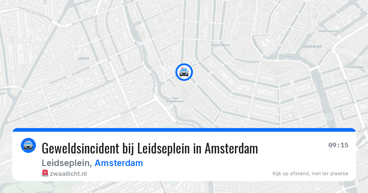 Geweldsincident bij Leidseplein in Amsterdam — 26 mei 2026