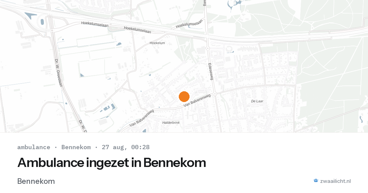 Ambulance ingezet in Bennekom — 26 aug 2026