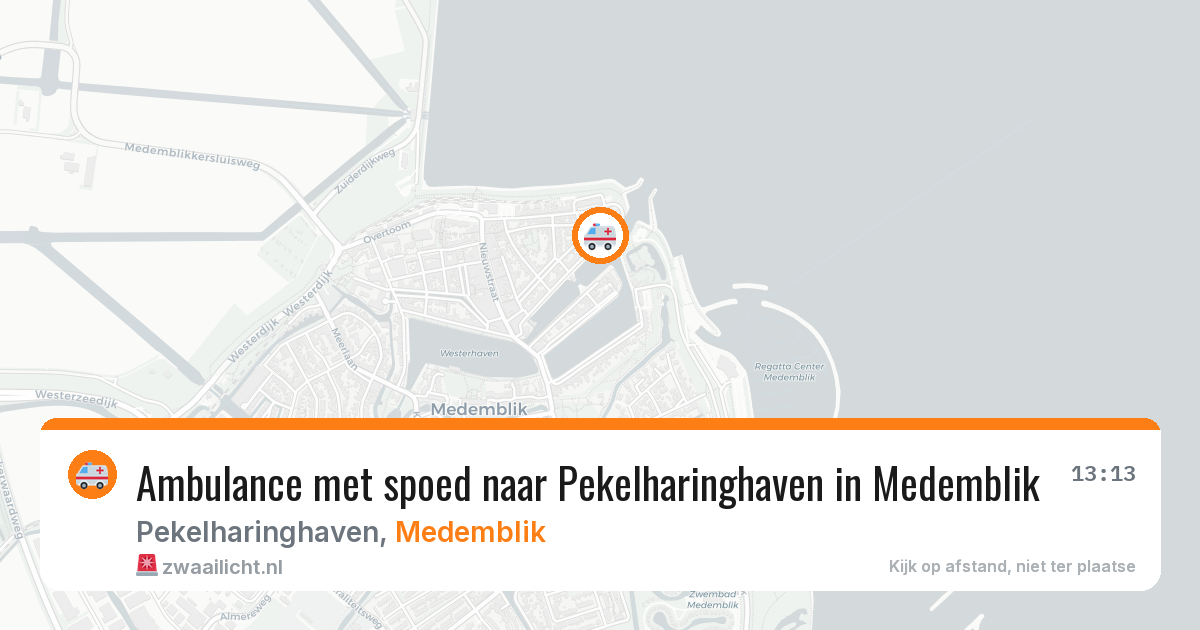 Ambulance met spoed naar Pekelharinghaven in Medemblik — 8 aug 2026