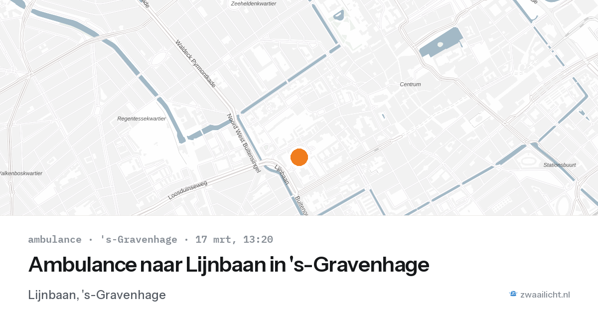 Ambulance naar Lijnbaan in 's-Gravenhage — 17 mrt 2026