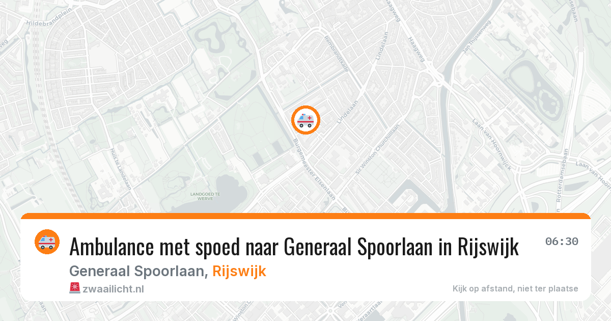 Ambulance met spoed naar Generaal Spoorlaan in Rijswijk — 15 feb 2026