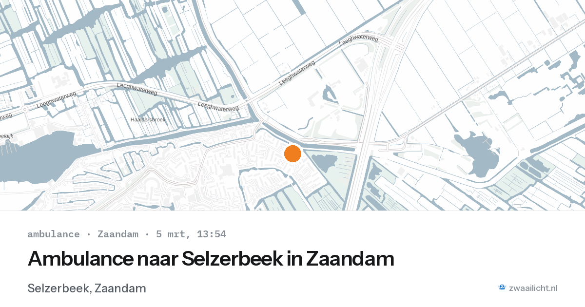 Ambulance naar Selzerbeek in Zaandam — 5 mrt 2026