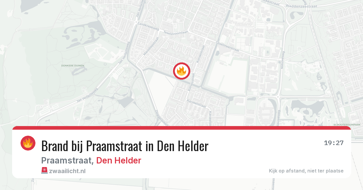 Brand bij Praamstraat in Den Helder — 8 mei 2026