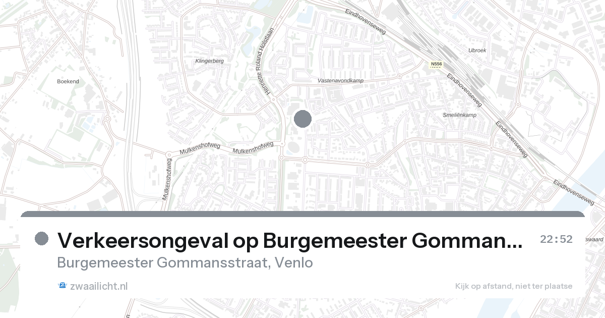 Verkeersongeval op Burgemeester Gommansstraat in Venlo — 28 jul 2026