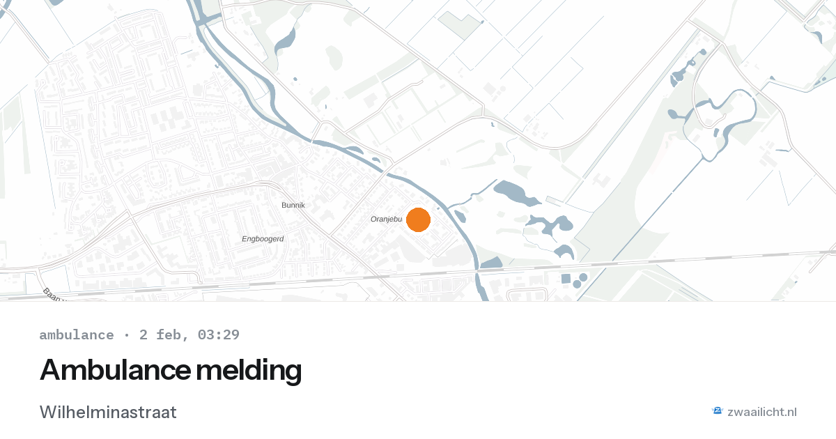 Ambulance melding — 2 feb 2026