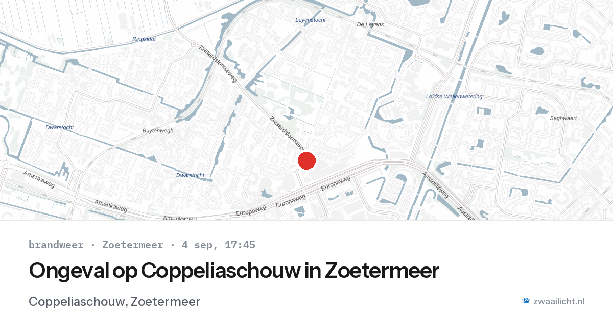 Ongeval op Coppeliaschouw in Zoetermeer — 4 sep 2026