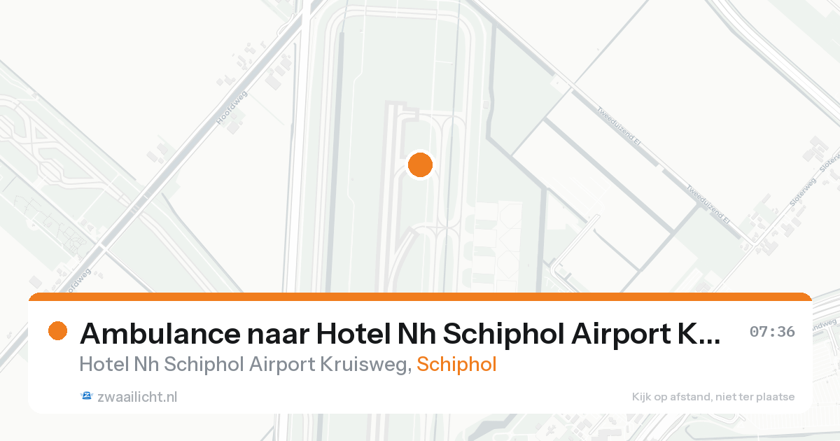 Ambulance naar Hotel Nh Schiphol Airport Kruisweg in Schiphol — 31 jan 2026