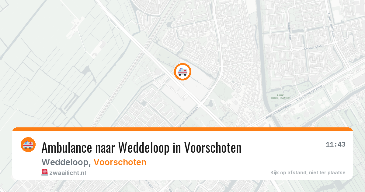 Ambulance naar Weddeloop in Voorschoten — 13 aug 2026