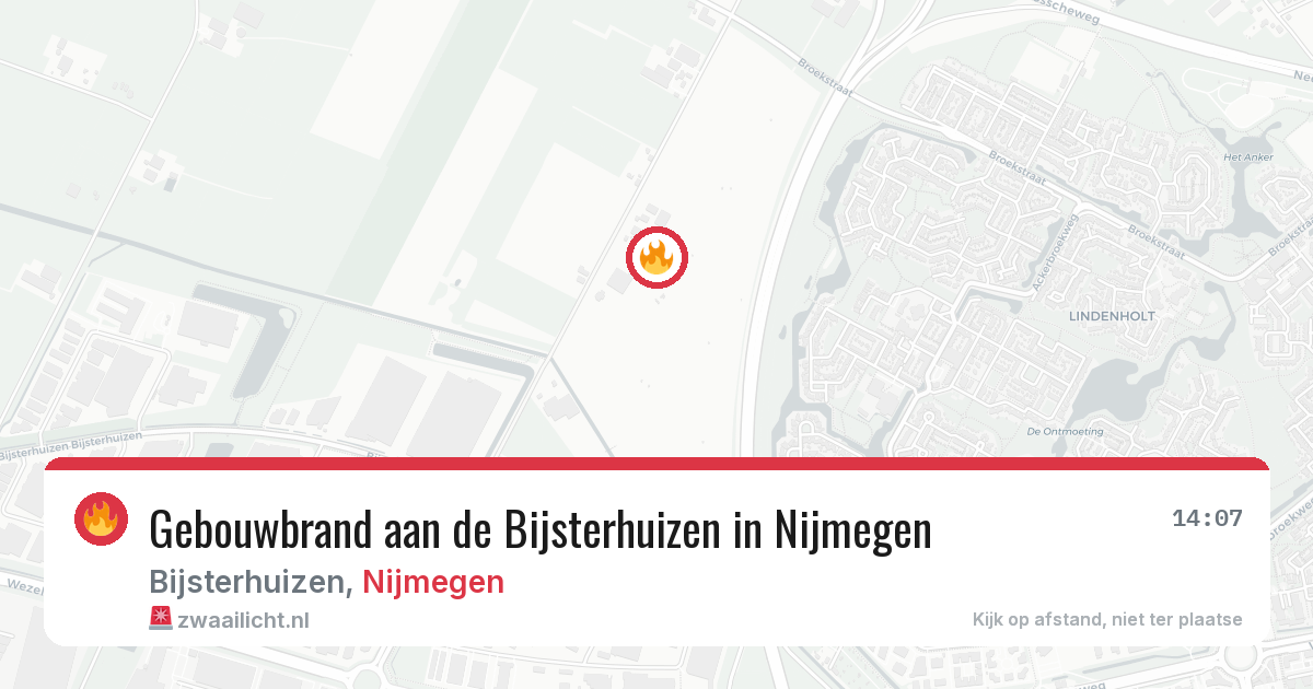 Gebouwbrand aan de Bijsterhuizen in Nijmegen — 14 mrt 2026