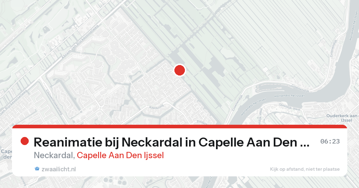 Reanimatie bij Neckardal in Capelle Aan Den Ijssel — 17 aug 2026