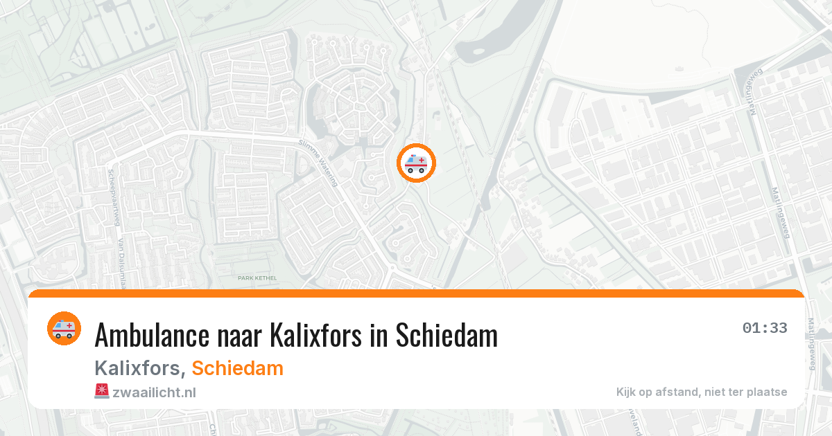 Ambulance naar Kalixfors in Schiedam — 5 jul 2026