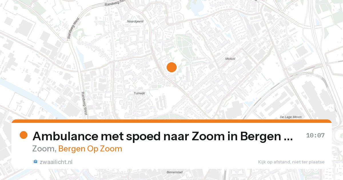 Ambulance met spoed naar Zoom in Bergen Op Zoom — 28 aug 2026