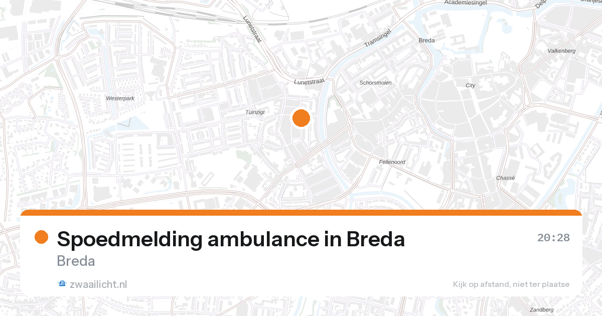 Spoedmelding ambulance in Breda — 26 aug 2026