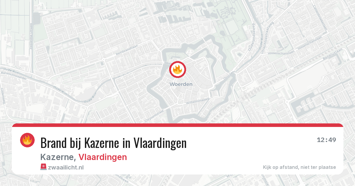 Brand bij Kazerne in Vlaardingen — 13 aug 2026