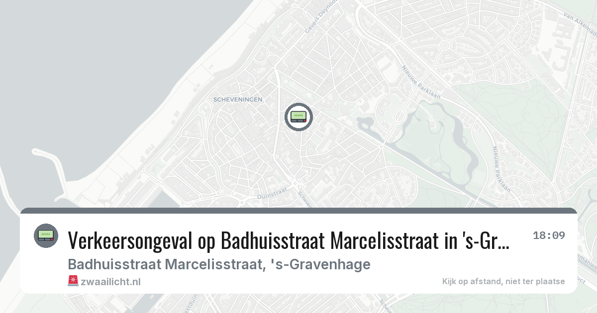 Verkeersongeval op Badhuisstraat Marcelisstraat in 's-Gravenhage — 30 jan 2026