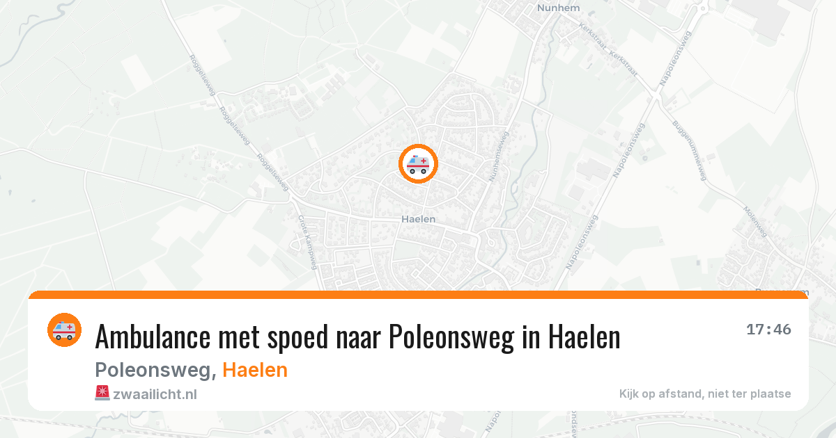 Ambulance met spoed naar Poleonsweg in Haelen — 13 jun 2026