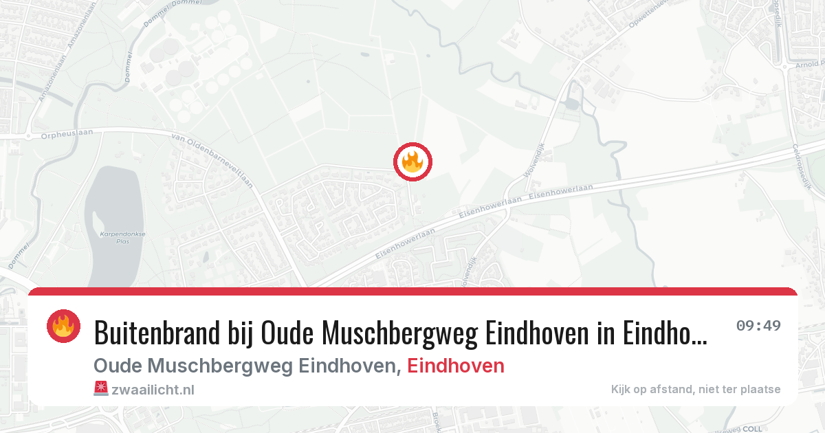 Buitenbrand bij Oude Muschbergweg Eindhoven in Eindhoven — 1 jun 2026