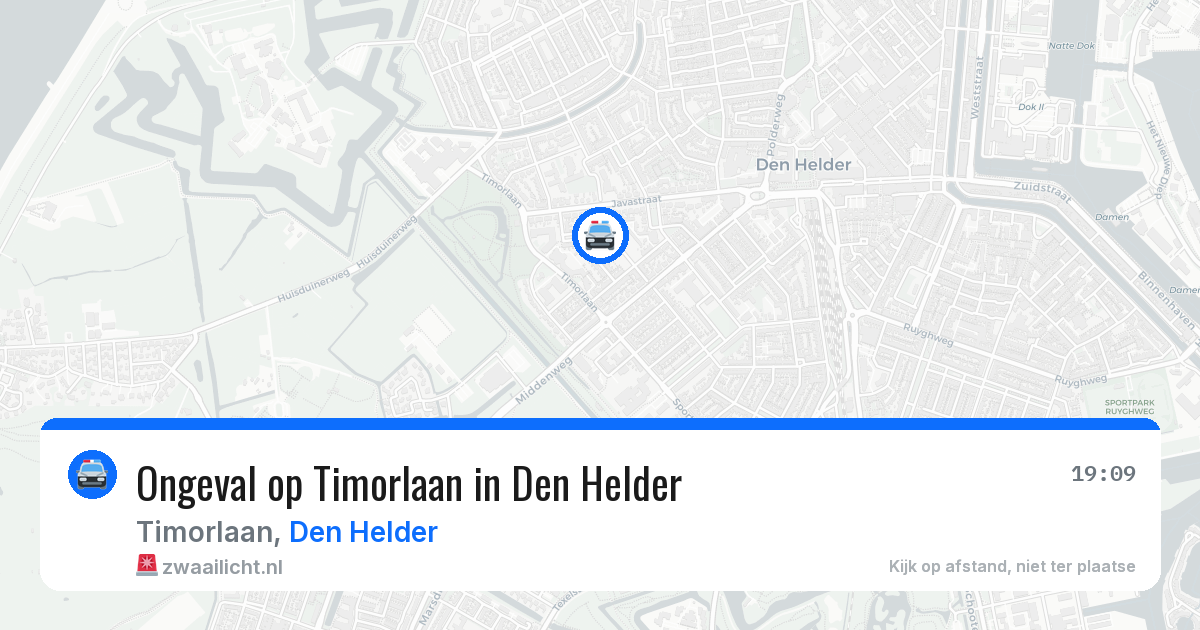 Ongeval op Timorlaan in Den Helder — 19 mei 2026