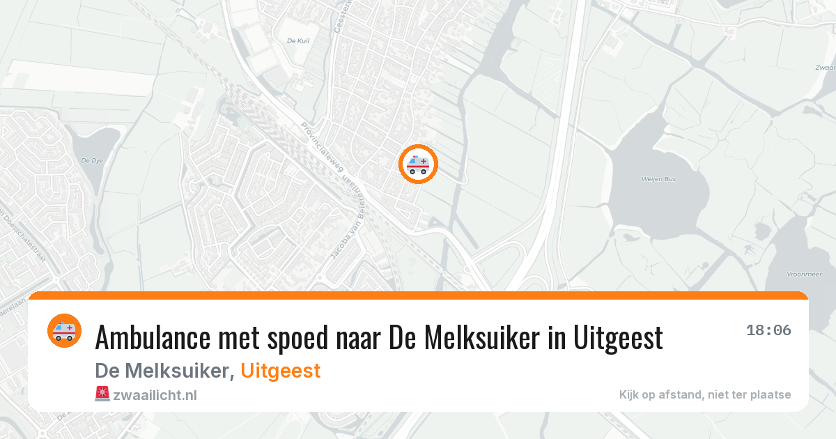 Ambulance met spoed naar De Melksuiker in Uitgeest — 19 jan 2026