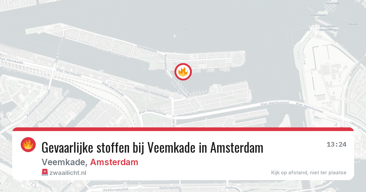 Gevaarlijke stoffen bij Veemkade in Amsterdam — 29 jan 2026