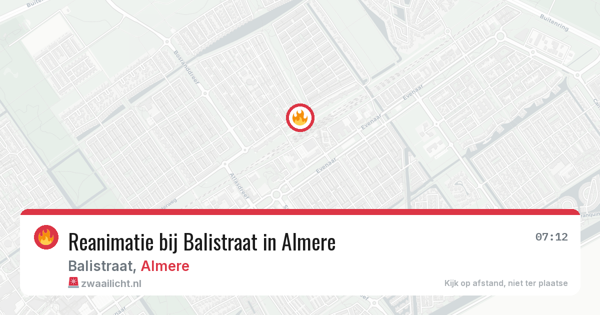 Reanimatie bij Balistraat in Almere — 13 apr 2026