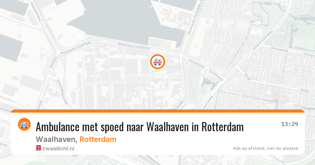 Ambulance met spoed naar Waalhaven in Rotterdam — 8 jun 2026