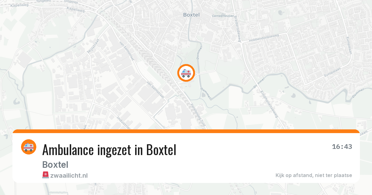 Ambulance ingezet in Boxtel — 10 aug 2026