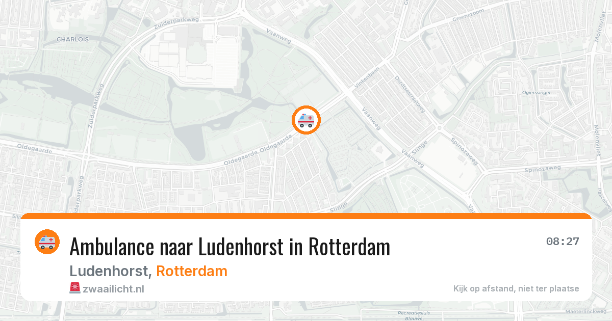 Ambulance naar Ludenhorst in Rotterdam — 3 aug 2026
