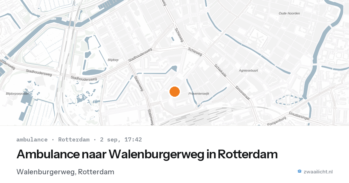 Ambulance naar Walenburgerweg in Rotterdam — 2 sep 2026
