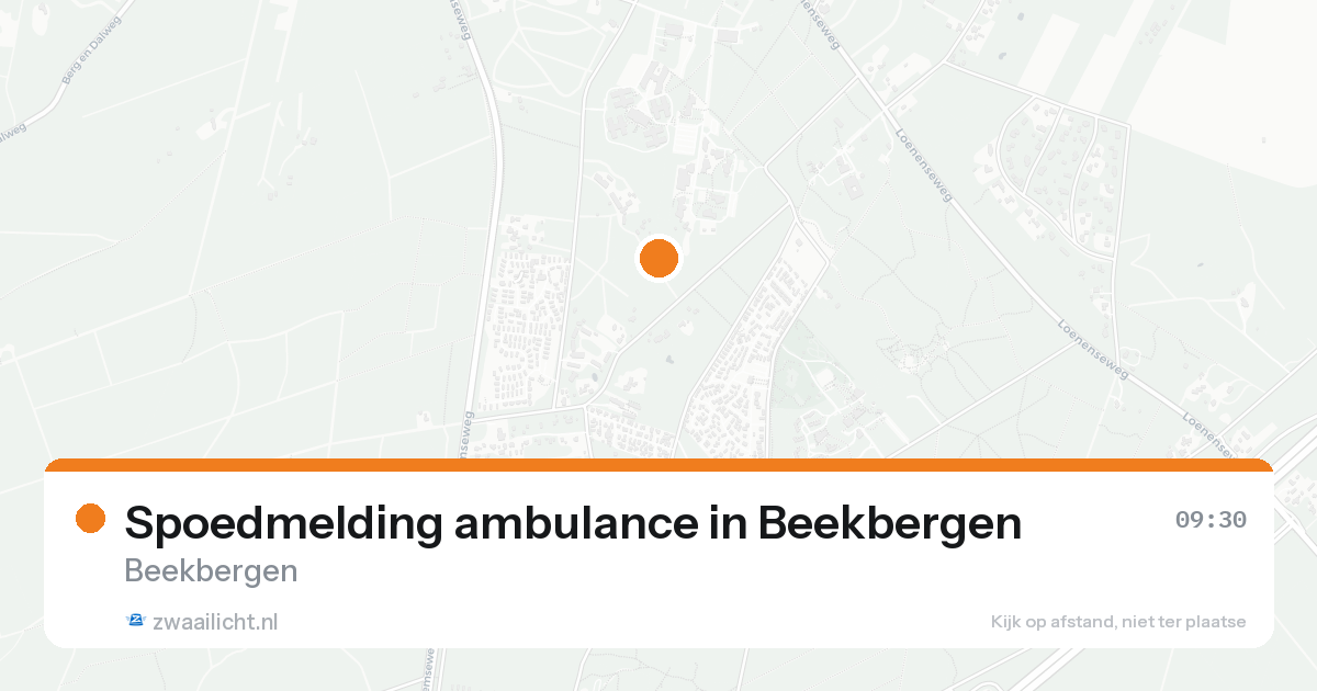 Spoedmelding ambulance in Beekbergen — 13 aug 2026