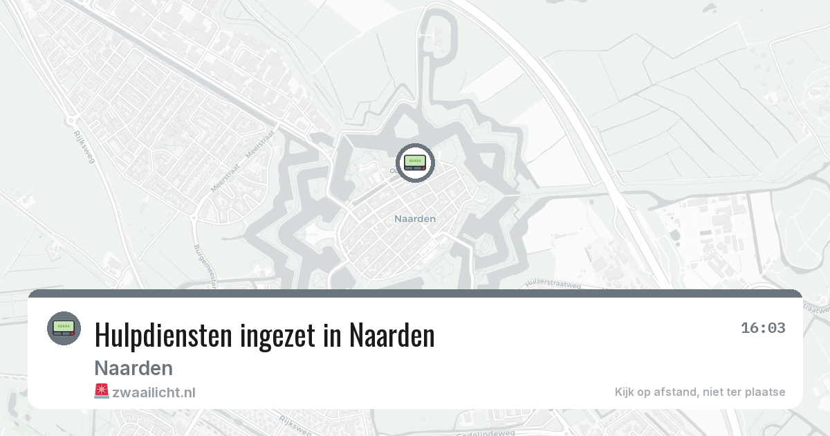 Hulpdiensten ingezet in Naarden — 5 apr 2026 | 🚨 Zwaailicht.nl