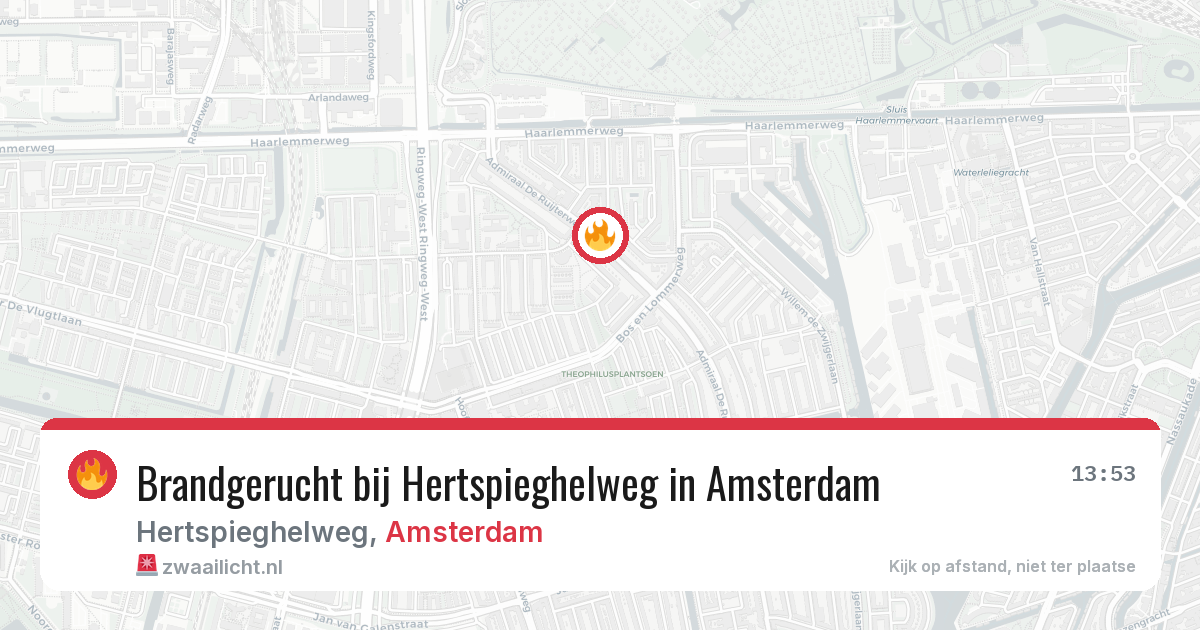 Brandgerucht bij Hertspieghelweg in Amsterdam — 31 mrt 2026