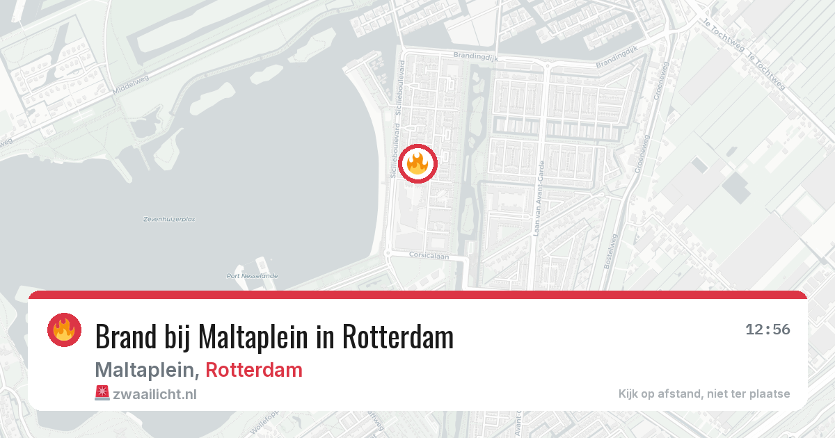 Brand bij Maltaplein in Rotterdam — 15 mei 2026