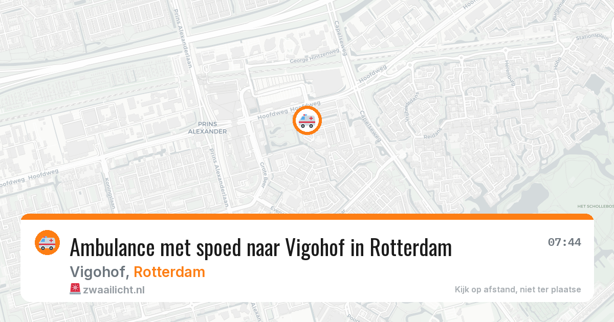 Ambulance met spoed naar Vigohof in Rotterdam — 28 jun 2026